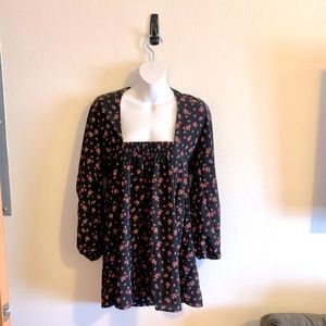 *NWT* Nasty Gal Babydoll Floral Print Smock Dress